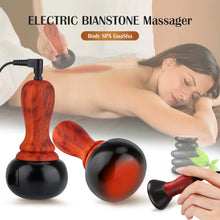 Cargar imagen en el visor de la galería, Electric Bian Stone Gua Sha Massager - Hot Stone Face & Body Warm Moxibustion Therapy Tool