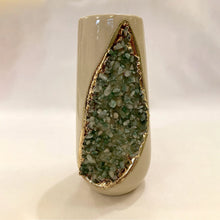 Cargar imagen en el visor de la galería, Amethyst / Agate Crystal Quartz Ceramic Vases Set of 2