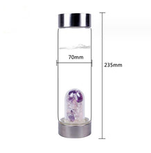Cargar imagen en el visor de la galería, Botella de Agua con Cristal de Cuarzo Natural 500ml | Elixir Energético | Vibras & Cristales