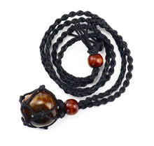 Cargar imagen en el visor de la galería, Crystal-Stone Adjustable Holder Leather Necklace