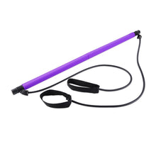 Cargar imagen en el visor de la galería, Pilates Exercise Stick Toning Bar with Resistance Bands Home Yoga & Abdominal Workout