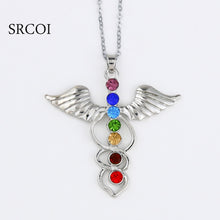 Cargar imagen en el visor de la galería, Colgante de Cristal de Cuarzo 7 Chakras | Meditación y Reiki | Vibras & Cristales