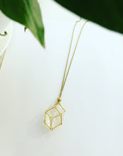 Cargar imagen en el visor de la galería, Crystal-Stone Adjustable Holder Pendant Golden Necklace