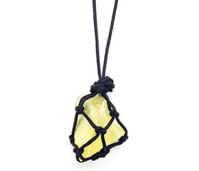Cargar imagen en el visor de la galería, Crystal-Stone Adjustable Holder Leather Necklace