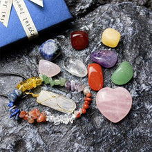Cargar imagen en el visor de la galería, Set 11 Piezas | Pulseras y Collar de Piedras Naturales + 7 Piedras para cada Chakras