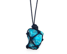 Cargar imagen en el visor de la galería, Crystal-Stone Adjustable Holder Leather Necklace