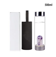 Cargar imagen en el visor de la galería, Botella de Agua con Cristal de Cuarzo Natural 500ml | Elixir Energético | Vibras & Cristales