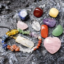 Cargar imagen en el visor de la galería, Set 11 Piezas | Pulseras y Collar de Piedras Naturales + 7 Piedras para cada Chakras