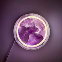 Cargar imagen en el visor de la galería, AURORA 2 Crystal Light | Essential Oil Diffusing | Natural Quartz 500g | Amethyst / Green Calcite