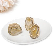 Cargar imagen en el visor de la galería, Citrine Open Gold Plated Adjustable Ring - Solar Plexus Chakra