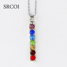 Cargar imagen en el visor de la galería, Colgante de Cristal de Cuarzo 7 Chakras | Meditación y Reiki | Vibras & Cristales