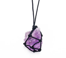 Cargar imagen en el visor de la galería, Crystal-Stone Adjustable Holder Leather Necklace