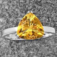 Cargar imagen en el visor de la galería, 925 Sterling Silver Trillion Natural Gemstone Ring