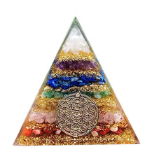 Cargar imagen en el visor de la galería, Pirámide Orgonita 7 Chakras con Cuarzo | Meditación y Energía | Vibras & Cristales