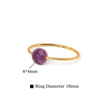 Cargar imagen en el visor de la galería, Natural Gems Twist Gold Copper Ring