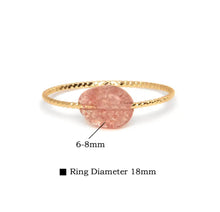 Cargar imagen en el visor de la galería, Natural Gems Twist Gold Copper Ring