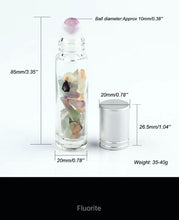 Cargar imagen en el visor de la galería, Fillable Essential Oil  Perfume Crystal Bottles with Natural Stones