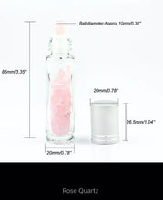 Cargar imagen en el visor de la galería, Fillable Essential Oil  Perfume Crystal Bottles with Natural Stones