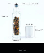 Cargar imagen en el visor de la galería, Fillable Essential Oil  Perfume Crystal Bottles with Natural Stones