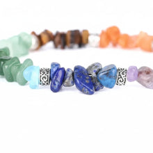 Cargar imagen en el visor de la galería, 7 Chakra Women Chain Link Natural Chip Stone Bracelets