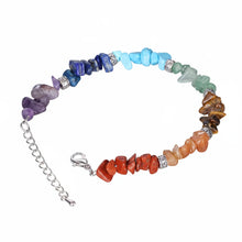 Cargar imagen en el visor de la galería, 7 Chakra Women Chain Link Natural Chip Stone Bracelets