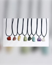 Cargar imagen en el visor de la galería, Natural Stones Leather Necklace