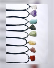 Cargar imagen en el visor de la galería, Natural Stones Leather Necklace