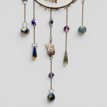 Cargar imagen en el visor de la galería, Rose Quartz Crystal Double Ring Suncatcher Window Hanging