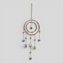 Cargar imagen en el visor de la galería, Rose Quartz Crystal Double Ring Suncatcher Window Hanging