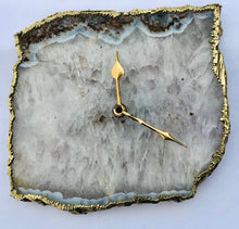 Cargar imagen en el visor de la galería, Grey Agate Large Wall/Desk Clock/Personalised Momento-2