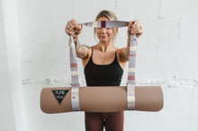 Cargar imagen en el visor de la galería, Suzy Yoga Strap – Grey Stretching Strap w/ Metal Buckles | Yune Yoga-1