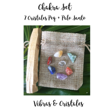 Cargar imagen en el visor de la galería, Chakra Set / 7 Small Crystals + Palo Santo