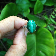 Cargar imagen en el visor de la galería, Malachite White Bronze Ring
