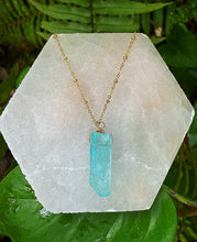 Cargar imagen en el visor de la galería, Aqua Aura Gold Stainless Steel Necklace