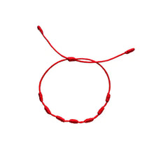 Cargar imagen en el visor de la galería, 7 Knot Red String Bracelet