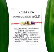 Cargar imagen en el visor de la galería, 7 Chakras Balancing Adjustable Cord Chips Bracelet