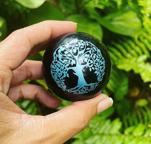 Cargar imagen en el visor de la galería, Engraved Obsidian Sphere 50mm