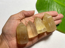 Cargar imagen en el visor de la galería, Yellow Obelisk Fluorite Wand Points 2”