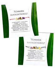 Cargar imagen en el visor de la galería, 7 Chakras Balancing Adjustable Cord Chips Bracelet
