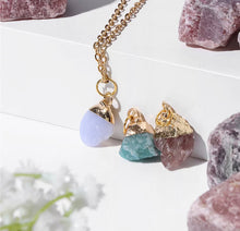 Cargar imagen en el visor de la galería, Natural Gems Golden Necklace Set