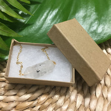 Cargar imagen en el visor de la galería, Phantom Quartz Raw Point Stainless Steel Golden Necklace