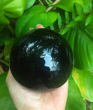 Cargar imagen en el visor de la galería, Black Obsidian Sphere w/ Stand 80mm