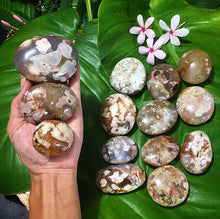 Cargar imagen en el visor de la galería, Flower Agate Palm Stones