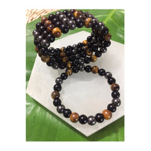 Cargar imagen en el visor de la galería, Tiger Eye, Obsidian & Hematite Magnetic Healing Bracelet