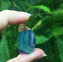 Cargar imagen en el visor de la galería, Fluorite Gold Plated Pendants