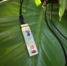 Cargar imagen en el visor de la galería, Selenite 7 Chakras Necklace