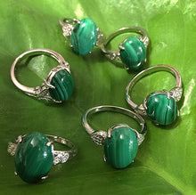 Cargar imagen en el visor de la galería, Malachite White Bronze Ring