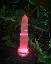 Cargar imagen en el visor de la galería, 8" Selenite Tower Crystal Led Lamp