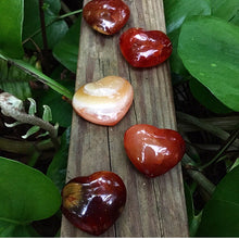 Cargar imagen en el visor de la galería, Carnelian Agate Puffy Hearts 50mm