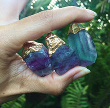 Cargar imagen en el visor de la galería, Fluorite Gold Plated Pendants